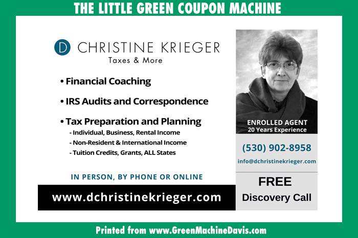 Christine Krieger Taxes and More Coupon