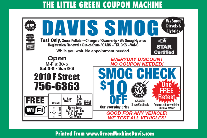 Davis Smog Coupon