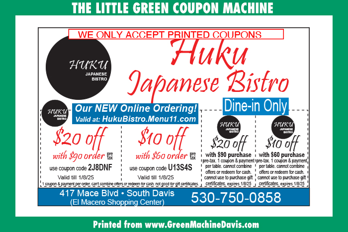 Huku Japanese Bistro Coupon