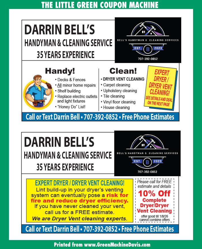 Darrin Bell Handyman and Cleaning Service Coupon