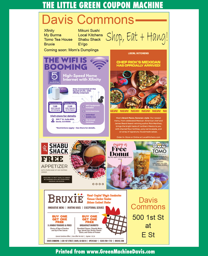 Davis Commons Coupon