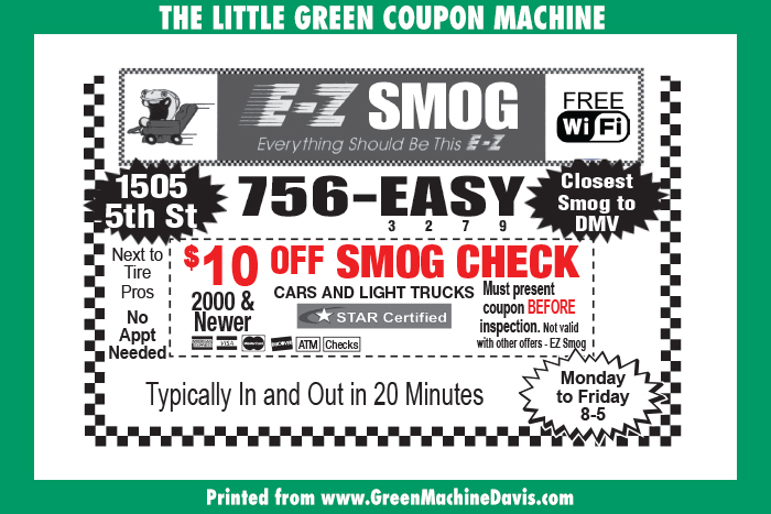 E-Z Smog Coupon