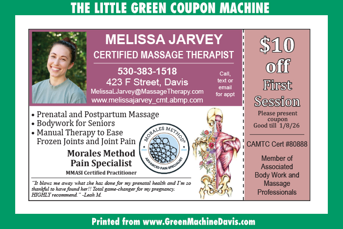Melissa Jarvey Massage Coupon