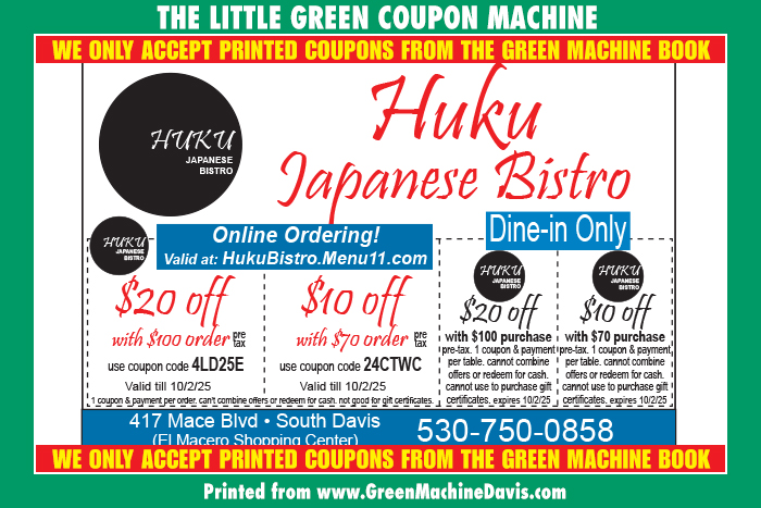 Huku Japanese Bistro Coupon