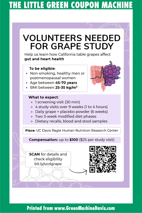 UC Davis Flavanol Study Coupon